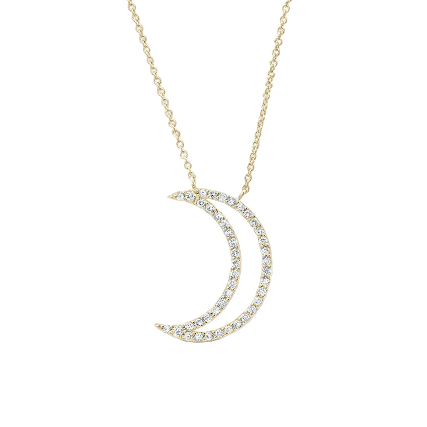 Crescent Diamond Necklace