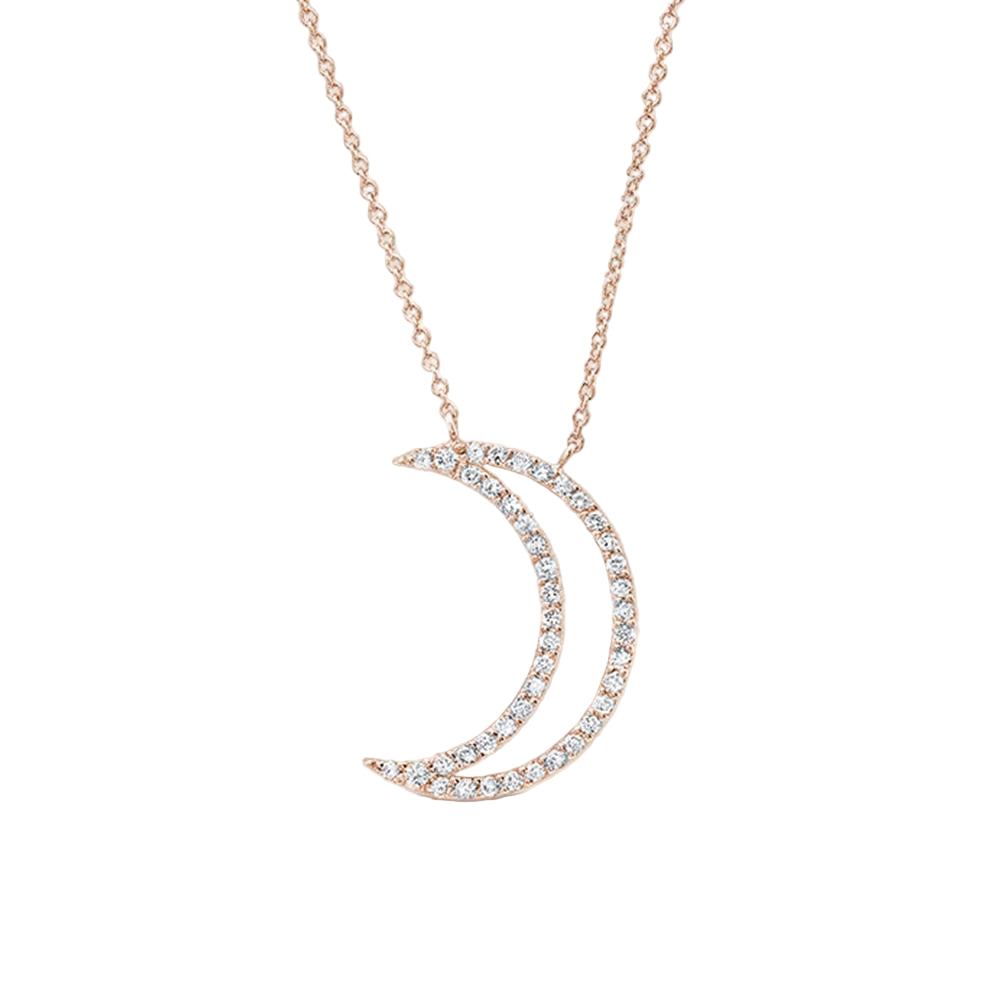Crescent Diamond Necklace