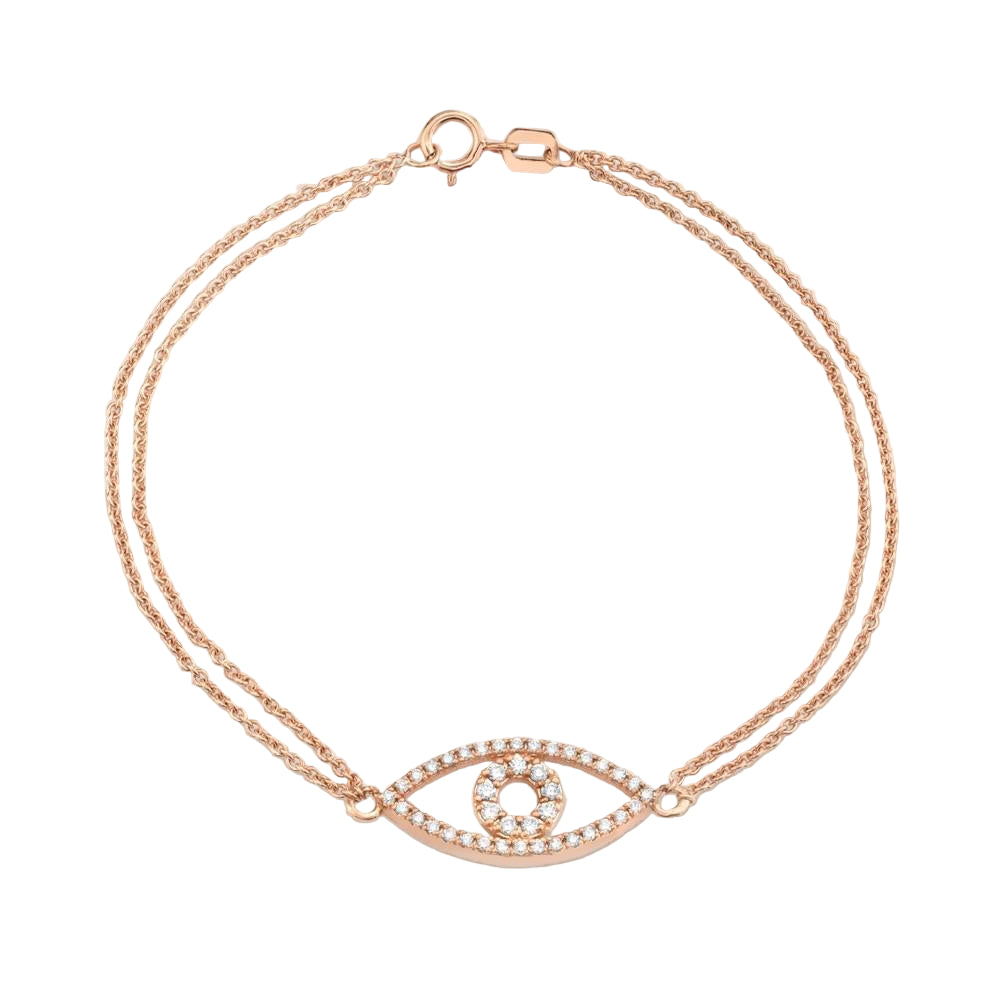 Double Chain Evil Eye Bracelet