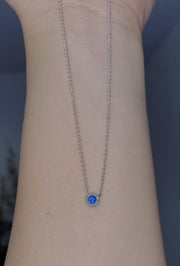Eden Blue Sapphire & Diamond Pendant Necklace