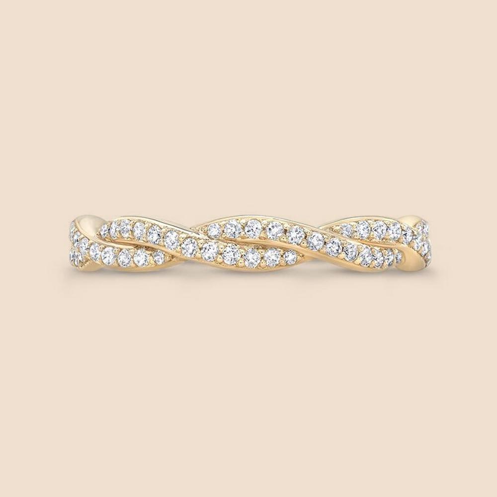 Intertwined Diamond Ring.