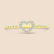 Lovie Beaded Diamond Ring
