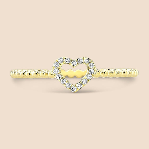 Lovie Beaded Diamond Ring