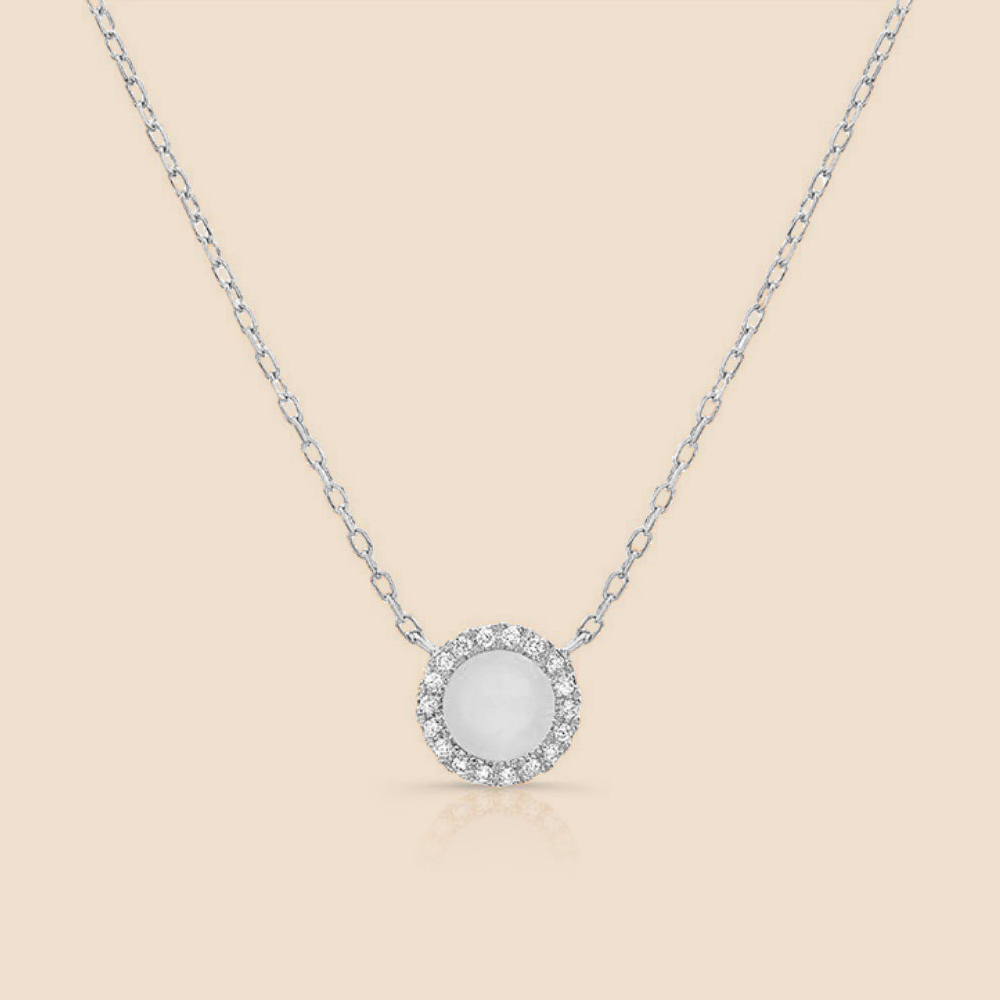 Diamond Pearl Necklace