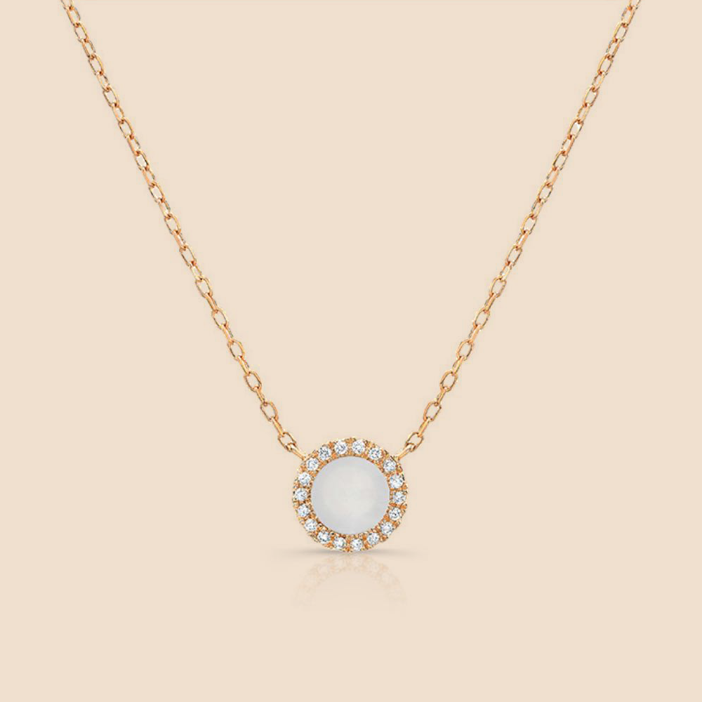 Diamond Pearl Necklace