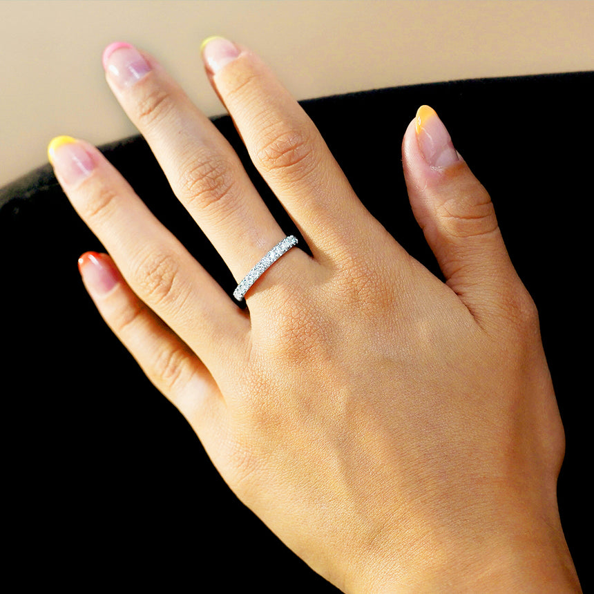 0.50 Ct Half Diamond Eternity Ring