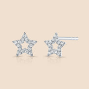 Outline Star Diamond Studs Earring