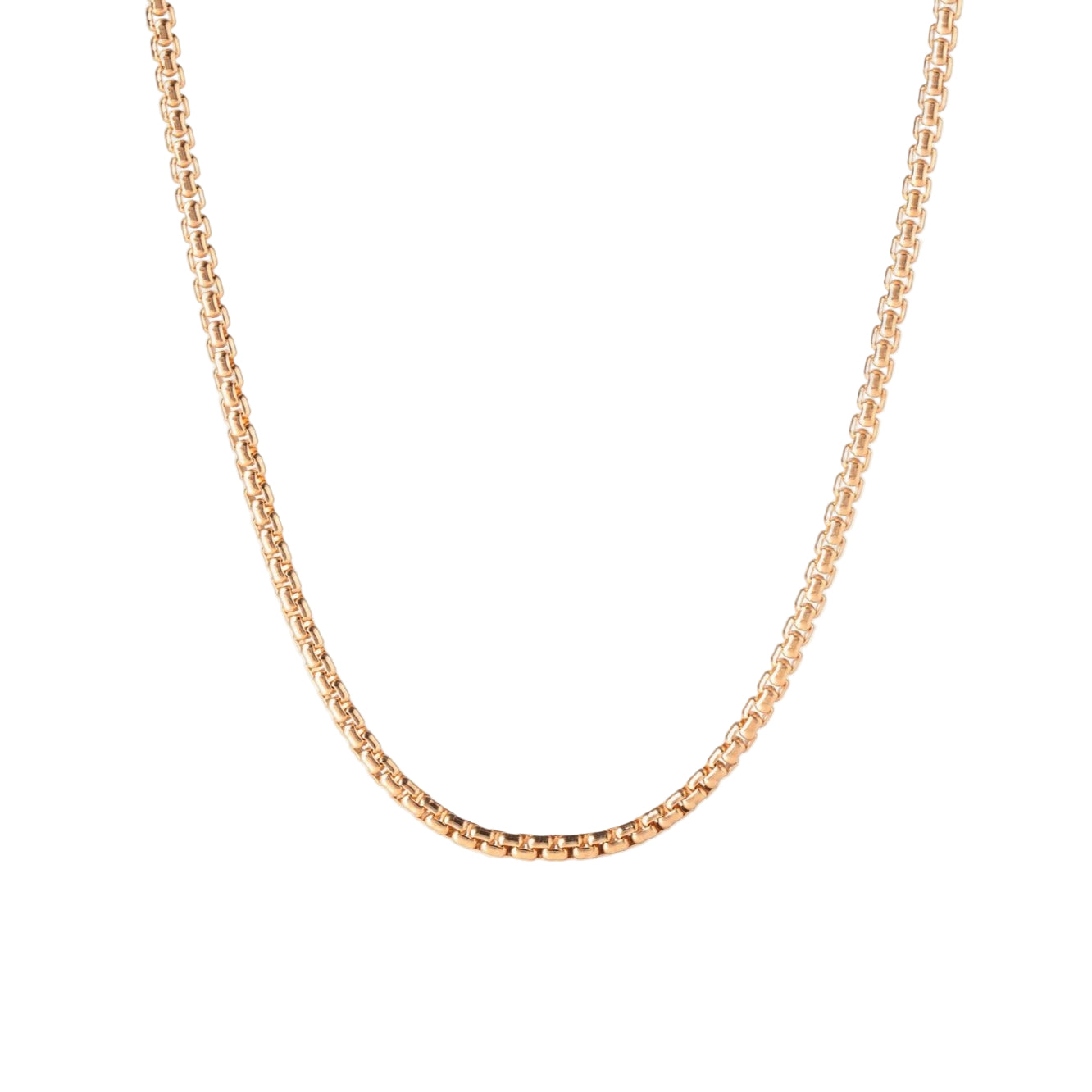 Round Venetian Reverse Box Chain Necklace