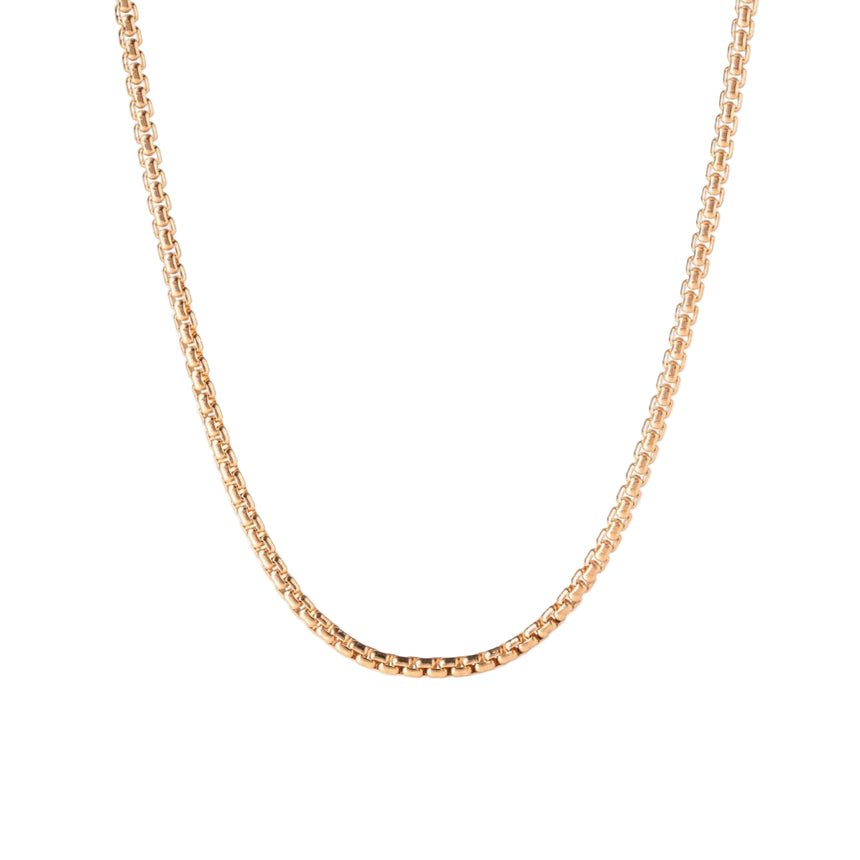 Round Venetian Reverse Box Chain Necklace