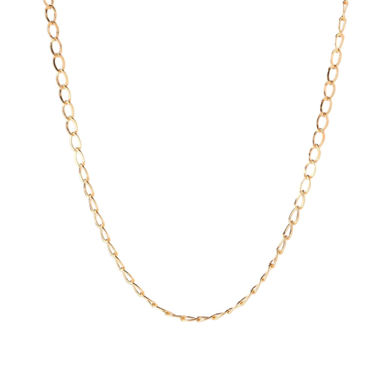 Flat Curb Chain Necklace