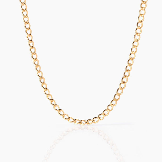 Flat Curb Chain Necklace 41-46cm/16-18' in 18k Gold Vermeil on Sterling  Silver | Jewellery by Monica Vinader