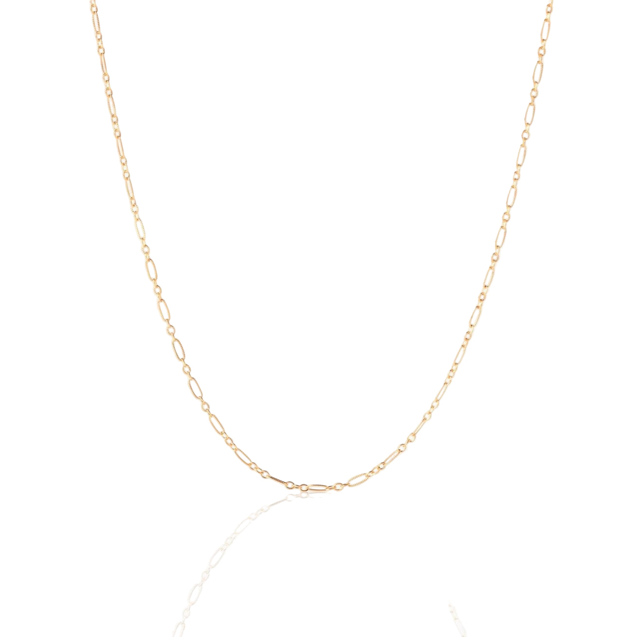 Oval Round Link Chain Necklace