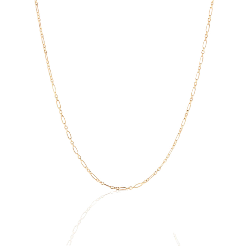 Oval Round Link Chain Necklace