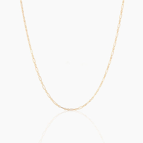 Oval Round Link Chain Necklace