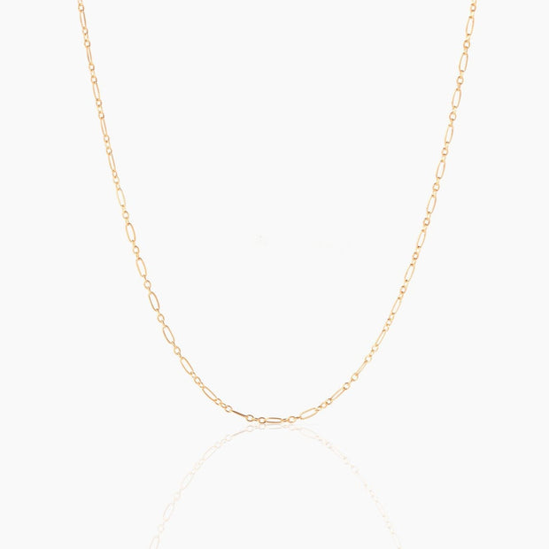 Oval Round Link Chain Necklace