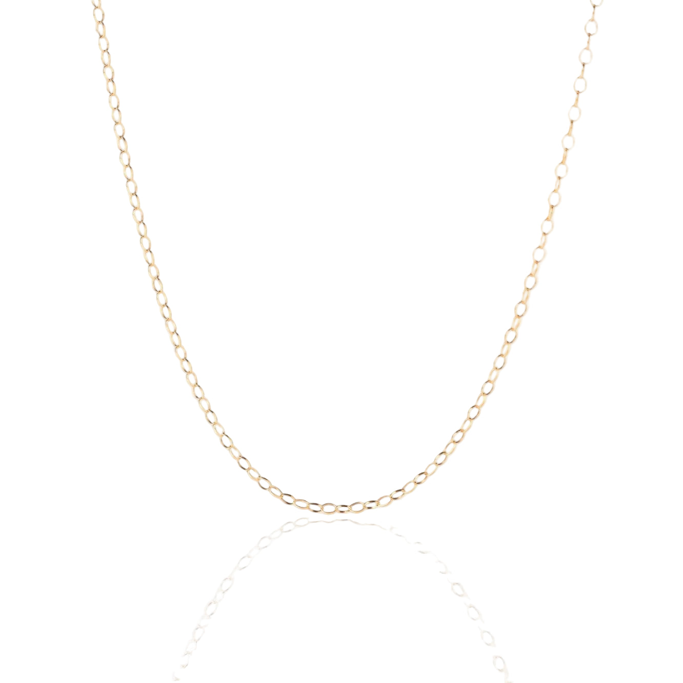 Tiny Open Rolo Chain Necklace