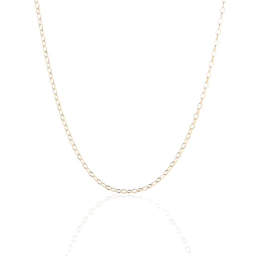 Tiny Open Rolo Chain Necklace