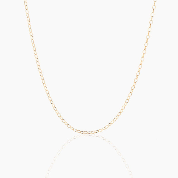 Tiny Open Rolo Chain Necklace